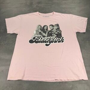 BLACKPINK Pink Graphic T-Shirt K-Pop Merch Group Band Photo World‎ Tour Merch